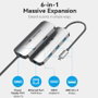 Vention Docking USB Tipo-C TQHHB 6 en 1 Gris
